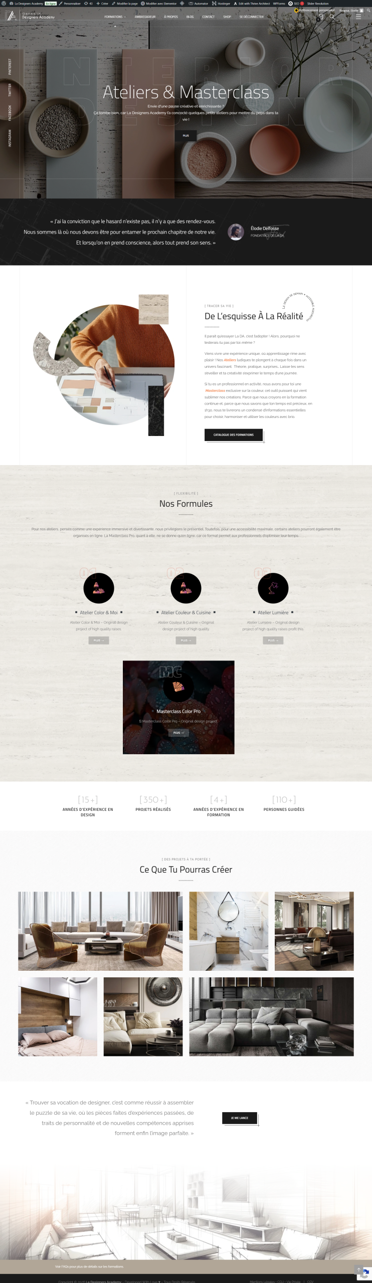 La Designers Academy - page Atelier et masterclass