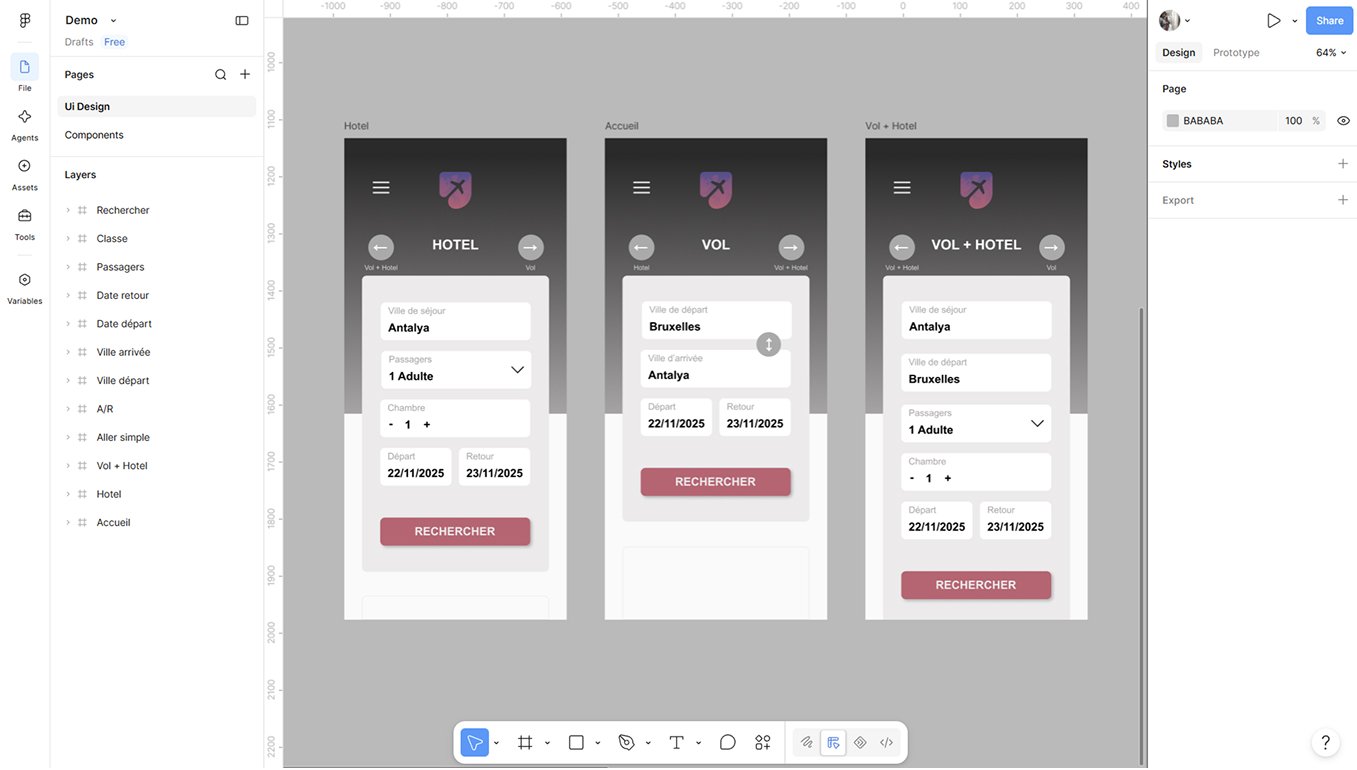 Projet Airtravel - Frames personnelles