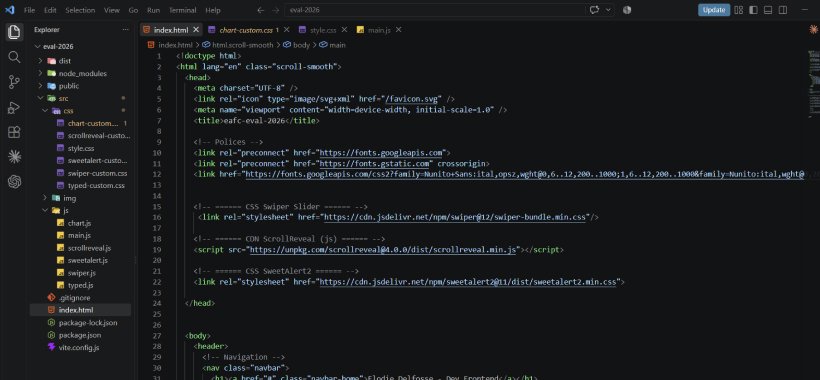 Projet pour le cours d'approche dev front : VS Code