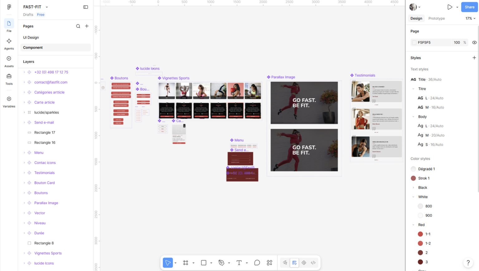 Projet Fast Fit - composants