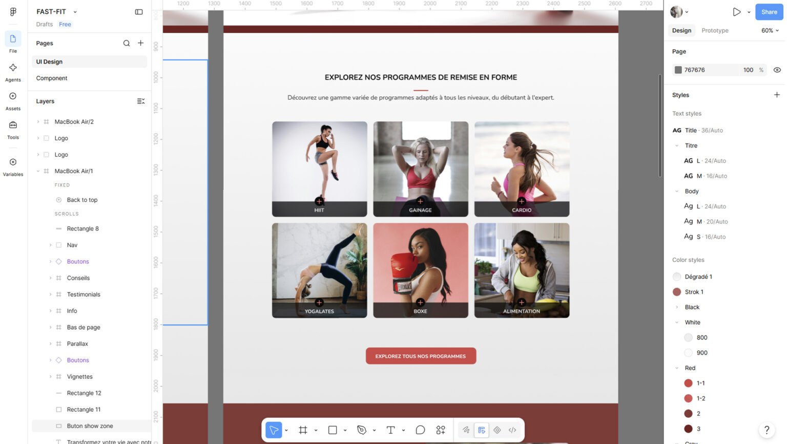 Projet Fast Fit - Frames
