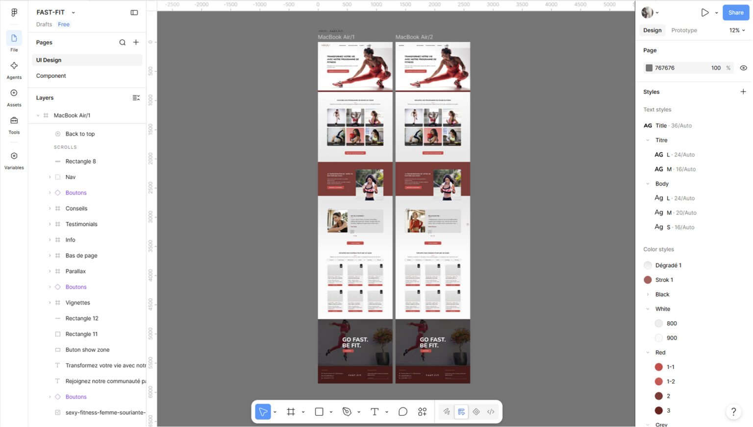 Projet Fast Fit - Frames