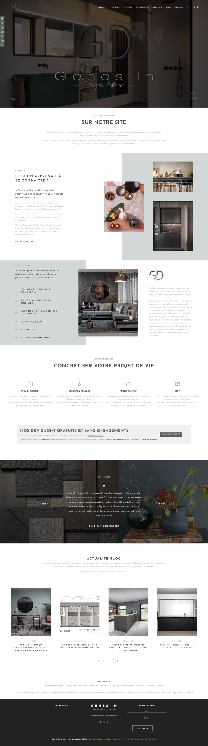 Genes'In - page d'accueil