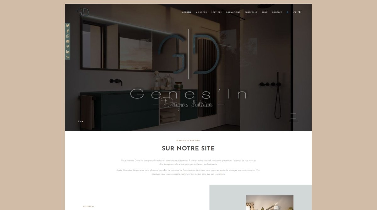 Page du site Genes'In : Accueil