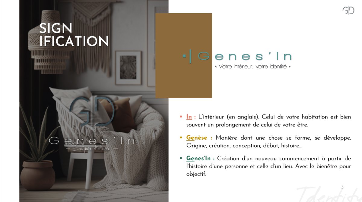 Slide de présentation Genes'In : Siginification