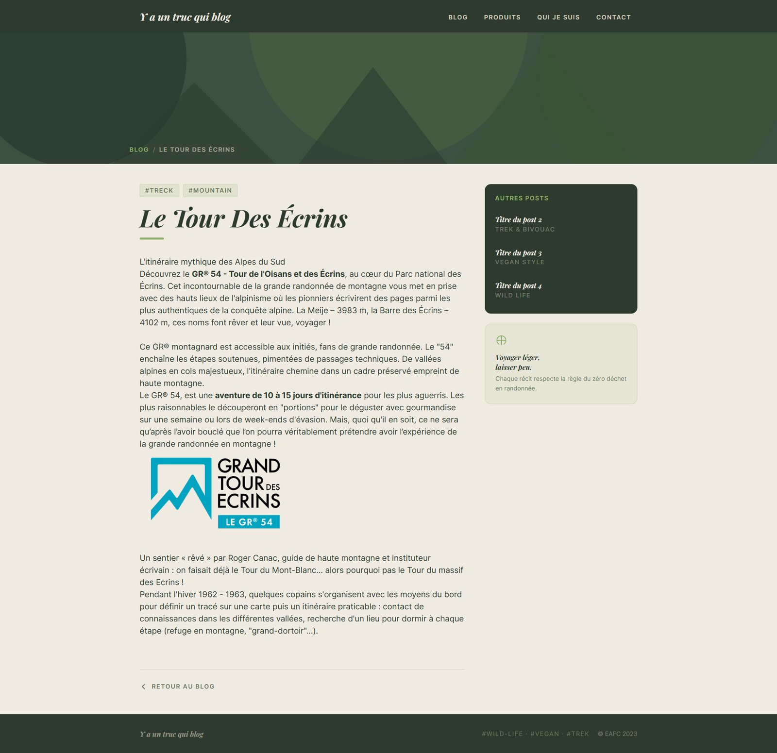 Projet Laravel/Voyager page article