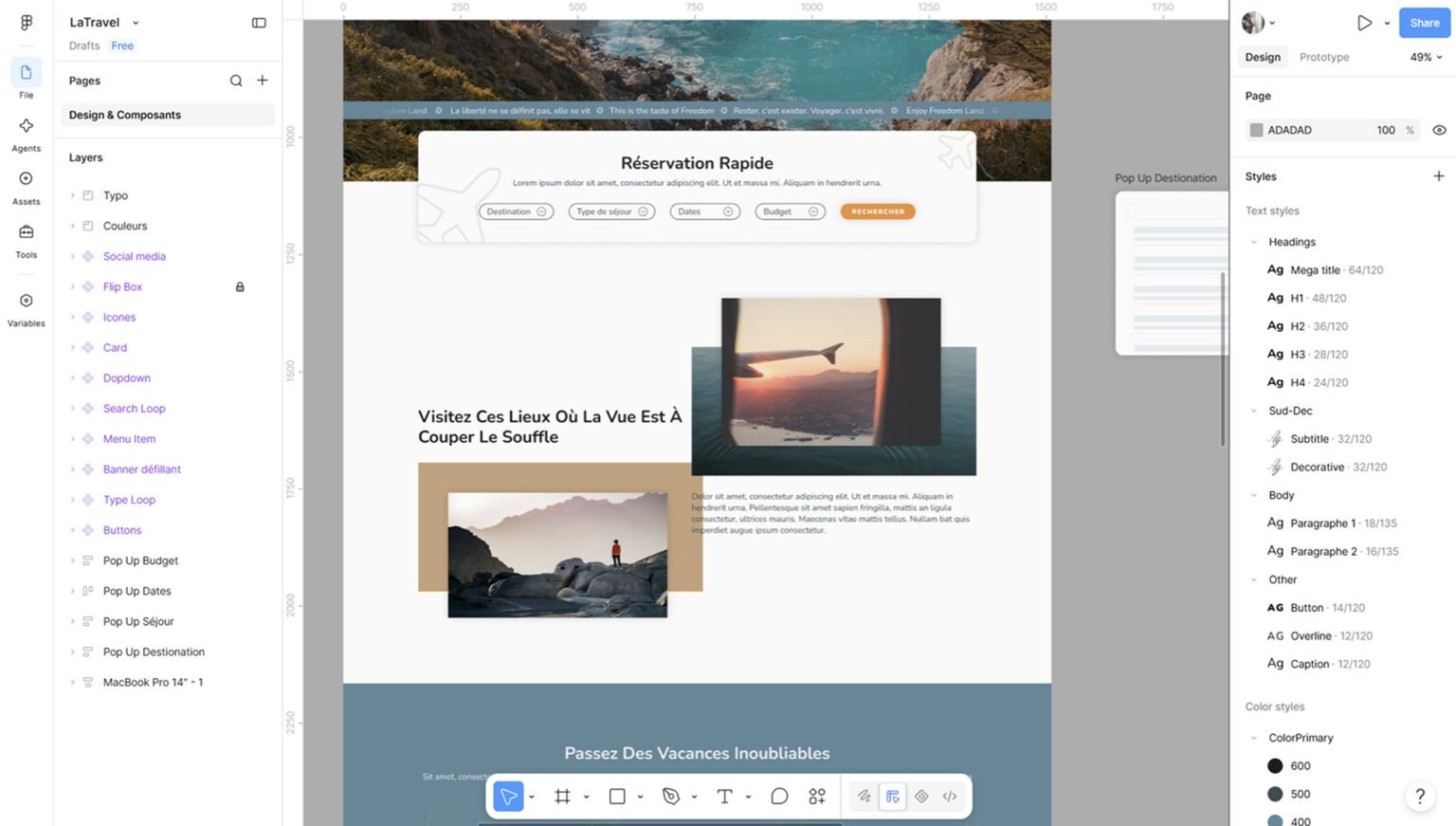 Projet LaTravel : Overlap horizontal