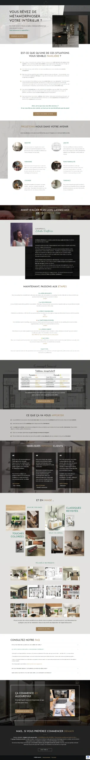 Genes'In - landing page design intérieur