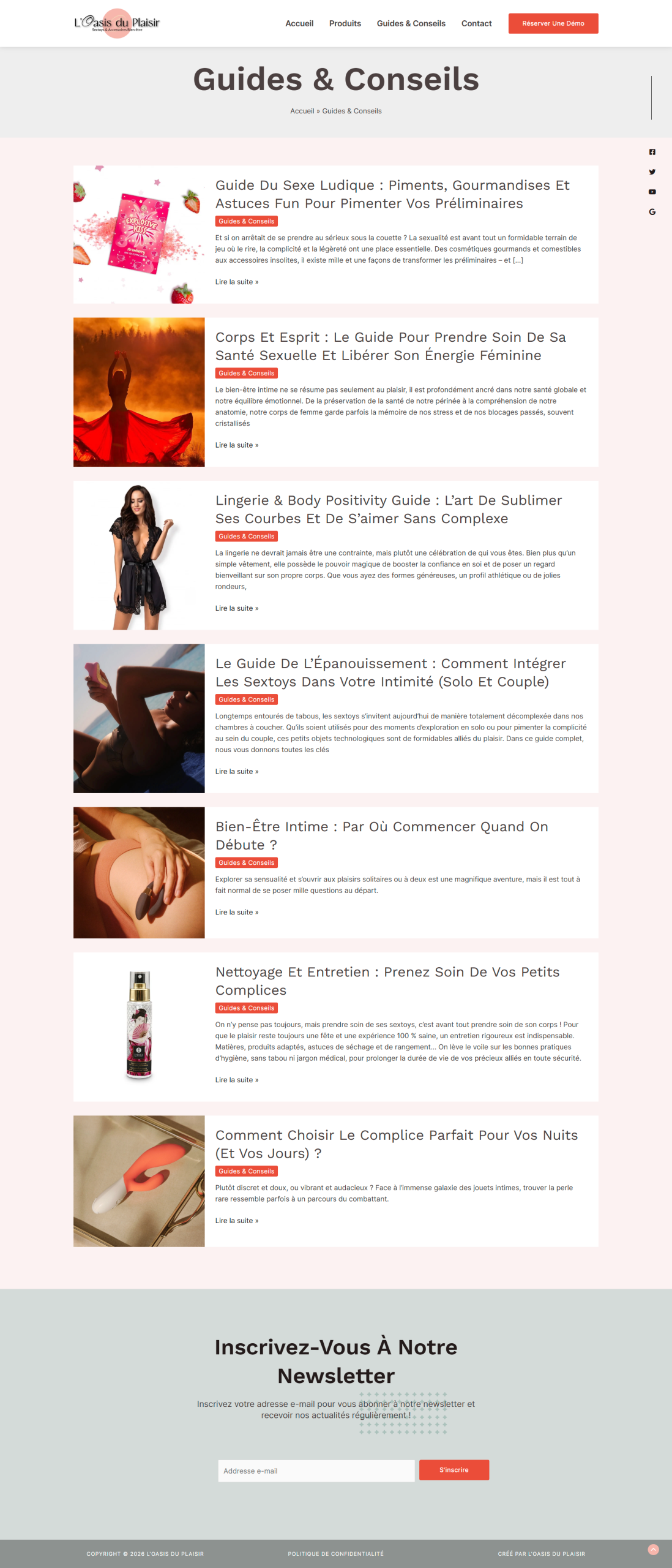 Oasis du Plaisir page guide