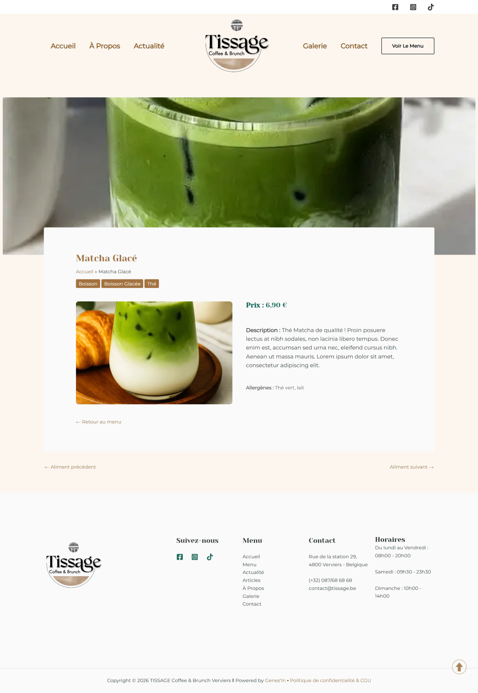 Tissage - page aliment