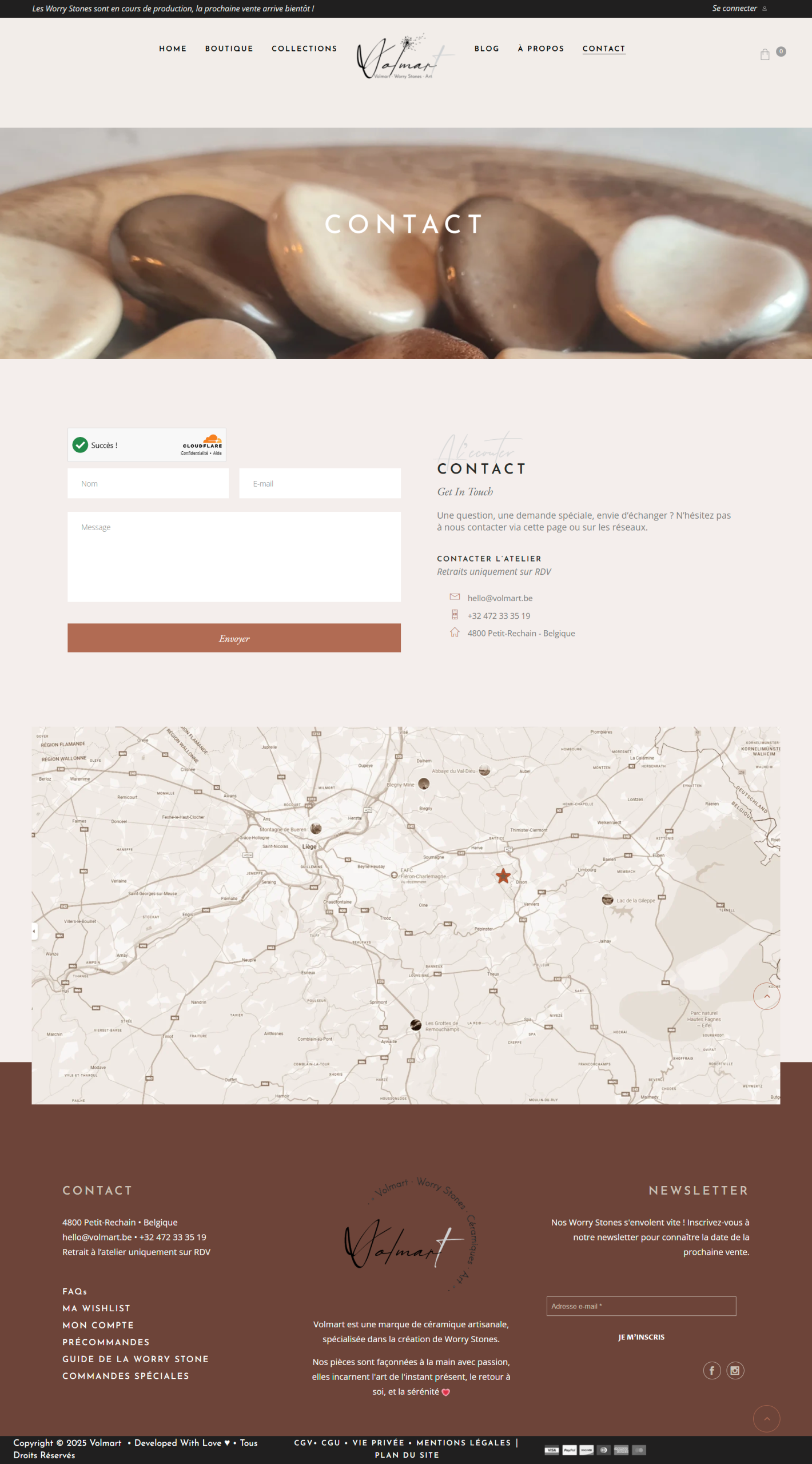 Volmart.be page Contact