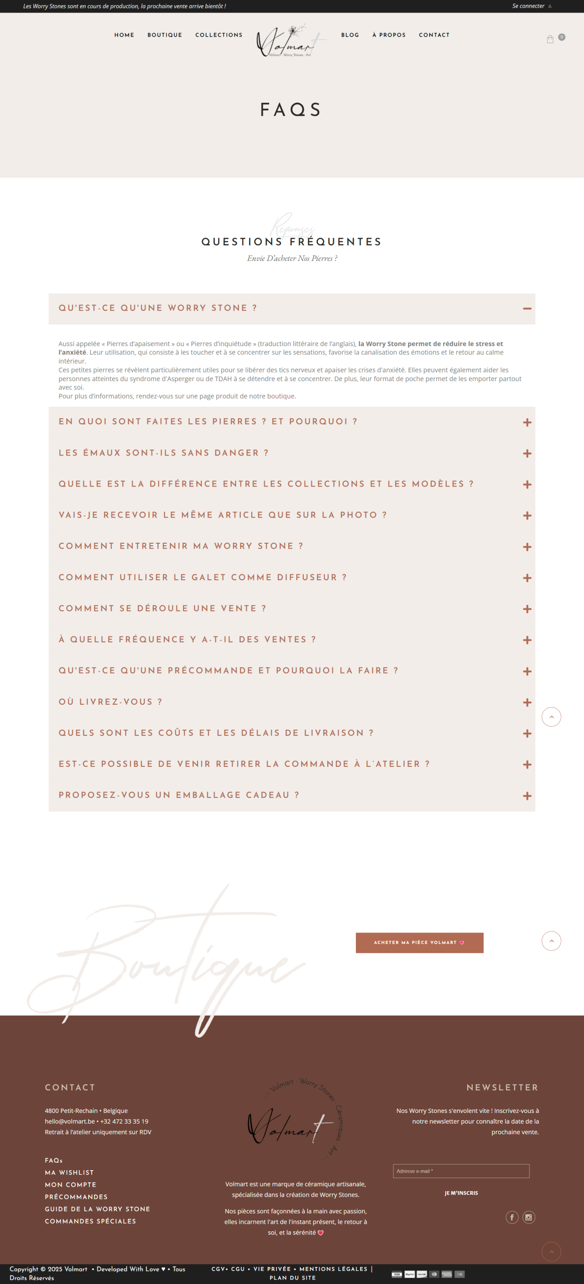 Volmart.be page FAQs