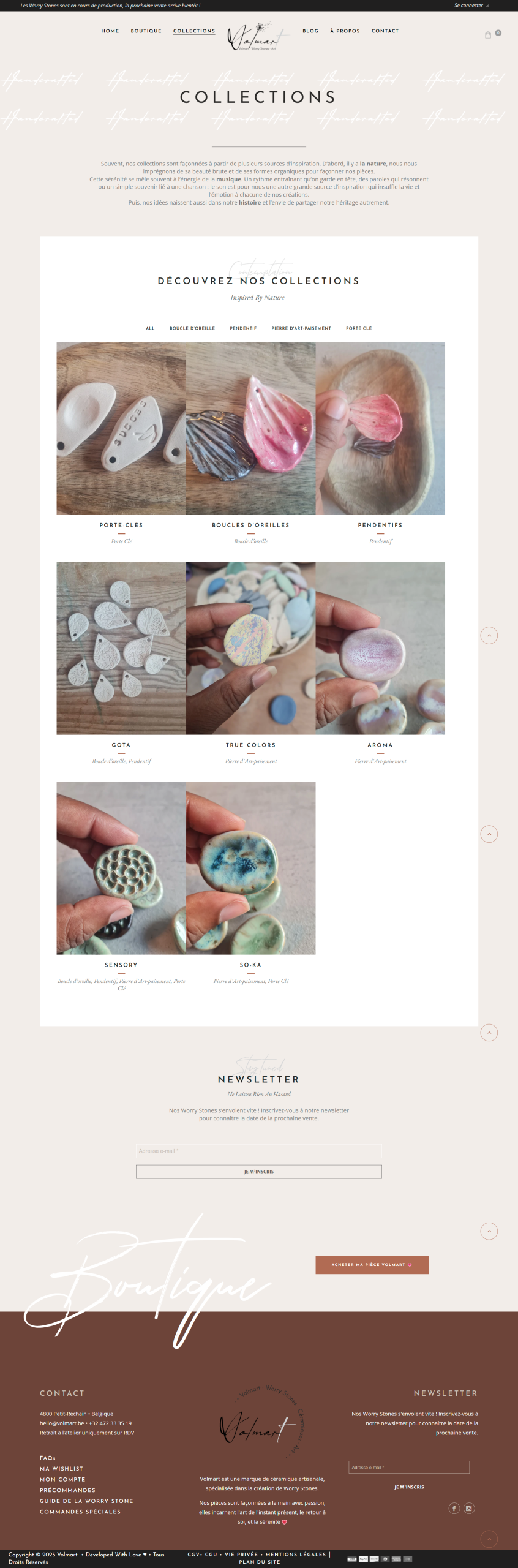 Volmart.be page Collections