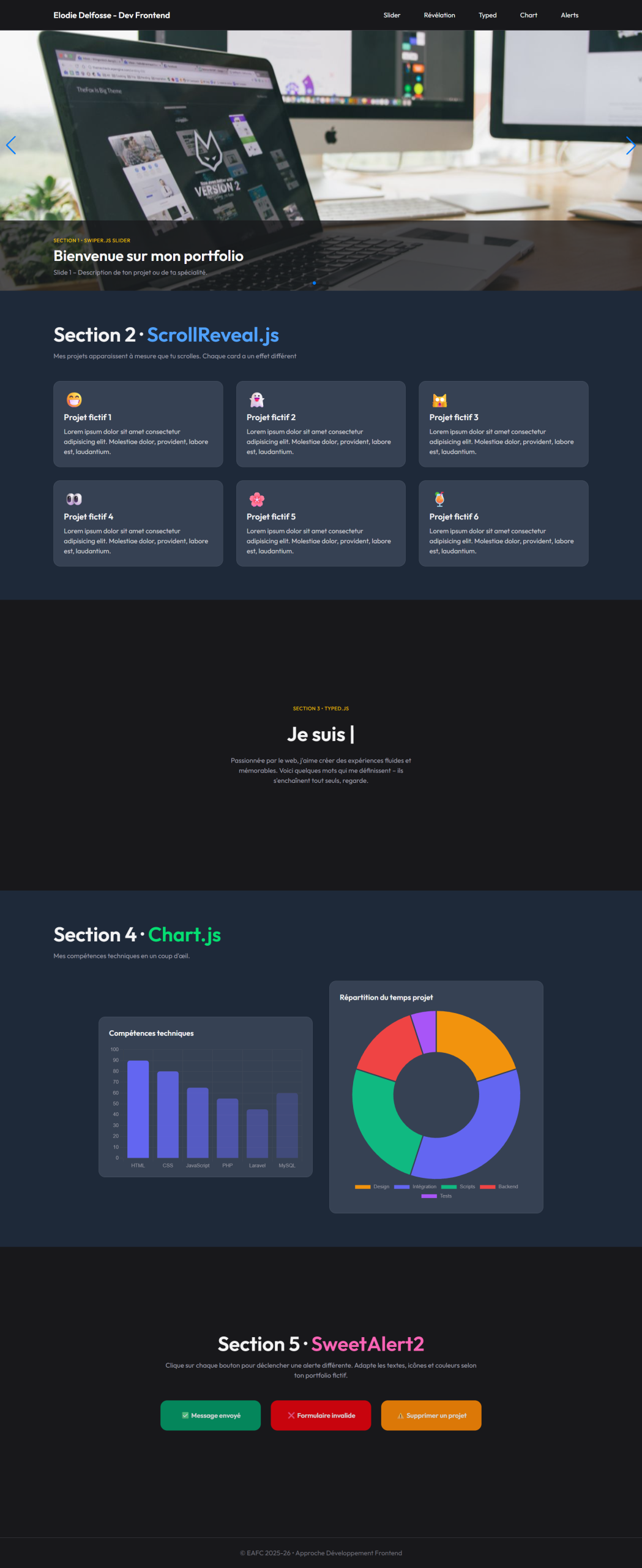 Projet pour le cours d'approche dev front